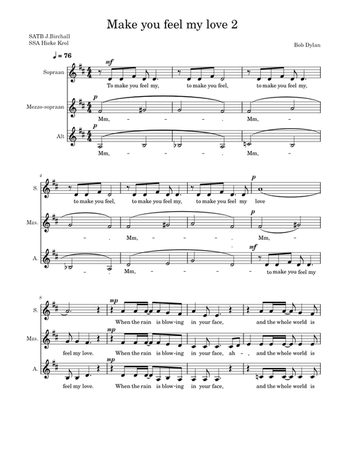 Make you feel my love – Adele To make you feel my love – Adele