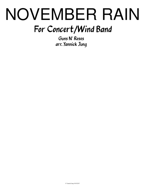 November Rain for Concert Band