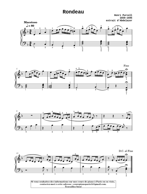 Rondeau from "Abdelazer" – Henry Purcell
