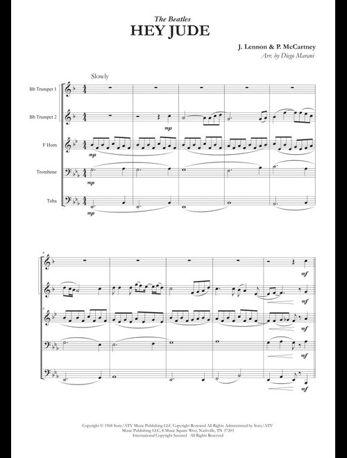 Hey Jude (Arr. Diego Marani) - The Beatles (Brass Ensemble)