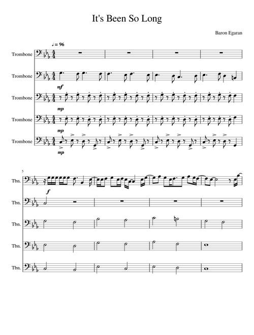 It's Been So Long (FNAF) Trombone Quintet