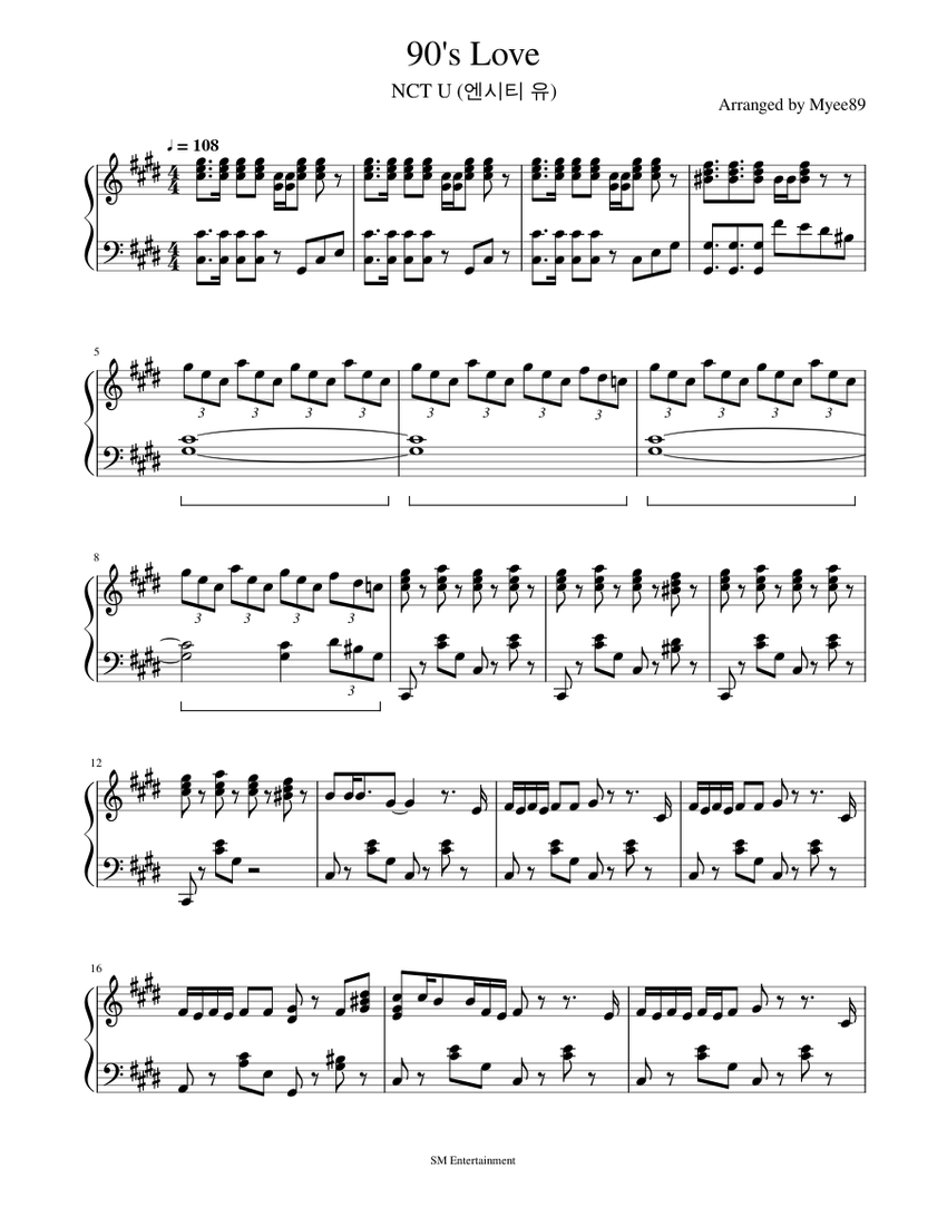 Franky (New Age Retro Hippie) - Earthbound (Piano) Sheet