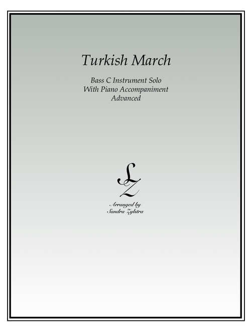Turkish March (bass C instrument solo) (Arr. Sandra Zylstra) - Mozart (Instrumental Solo (with Piano Accompaniment))