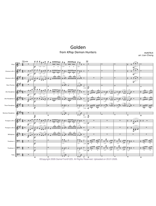 golden - marching band arrangement