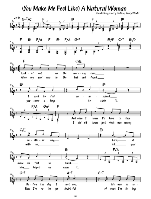 (You Make Me Feel Like) A Natural Woman  (Lead sheet with lyrics and accompaniment)