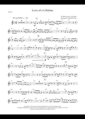 Play Official version of Love of a lifetime Sheet Music by