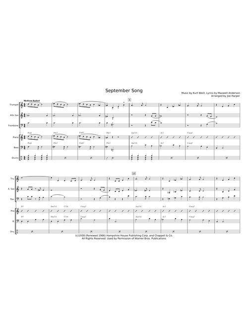 September song - Kurt Weill