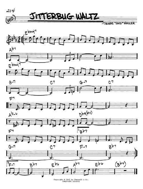Jitterbug Waltz - Fats Waller (Real Book - Melody-Chords)
