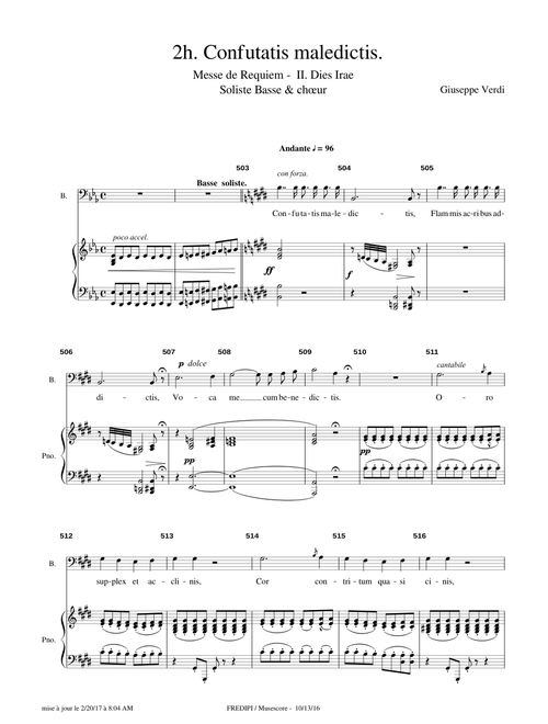 Messa da Requiem, II. Dies Irae (Confutatis maledictis) - Giuseppe Verdi