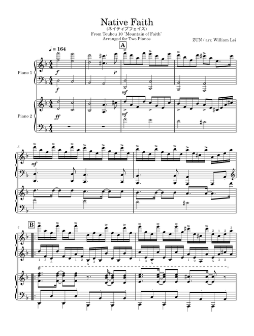 Native Faith (Two Pianos, Four Hands)