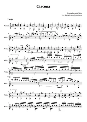 Courante - Suite IV A-Dur – Sylvius Leopold Weiss Sheet Courante - Suite IV A-Dur – Sylvius Leopold Weiss Sheet