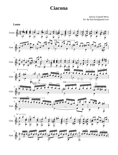 Ciacona – Sylvius Leopold Weiss Ciacona