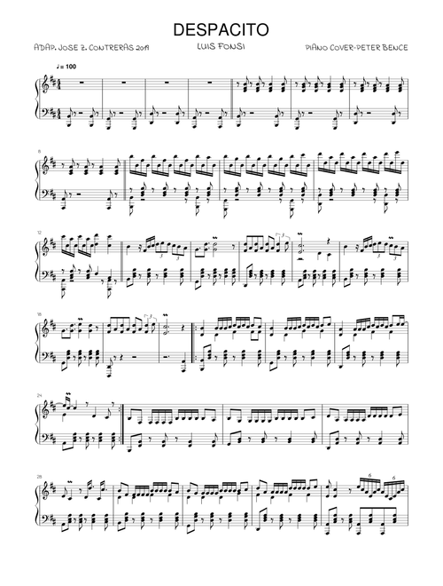 DESPACITO piano cover peter bence