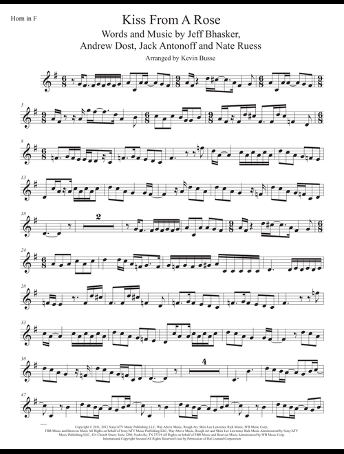 Kiss From A Rose (Arr. Kevin Busse) - Seal (French Horn Solo)