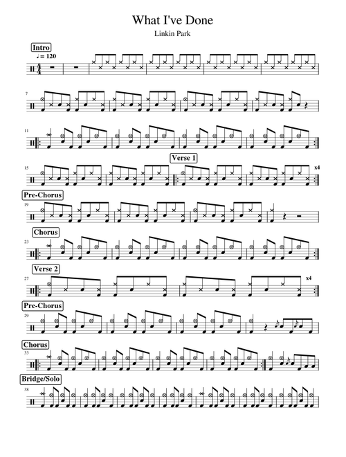 What I've Done (Drumscore) - Linkin Park