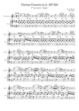 Clarinet Concerto in A major, K.622 – Wolfgang Amadeus Mozart Clarinet Concerto in A major, K.622 – Wolfgang Amadeus Mozart