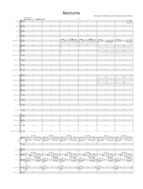 "Nocturne" (orchestrated)  – Lili Boulanger