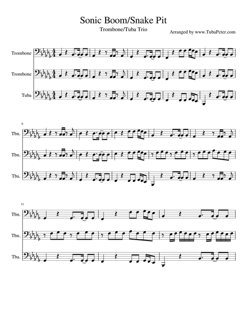 Sonic Boom/Snake Pit Trombone/Tuba Trio