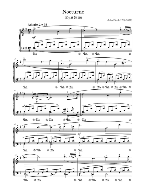 Nocturne Op9 №10 – John Field