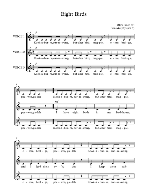 Eight Birds - Erin Murphy (Choral, SSA)