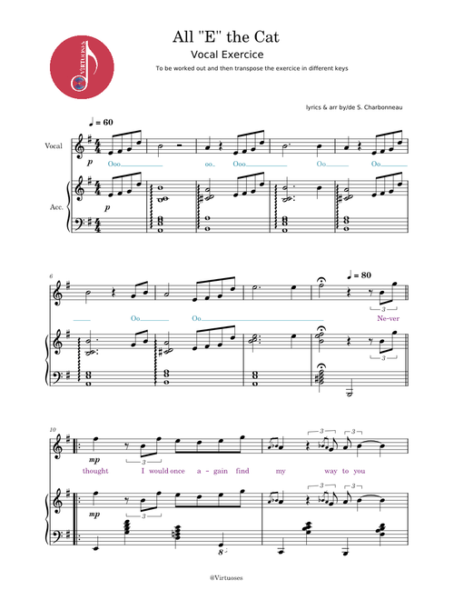 All "E" the Cat - Vocal exercice