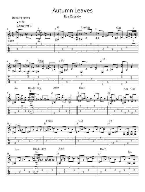 Autumn leaves - Eva Cassidy