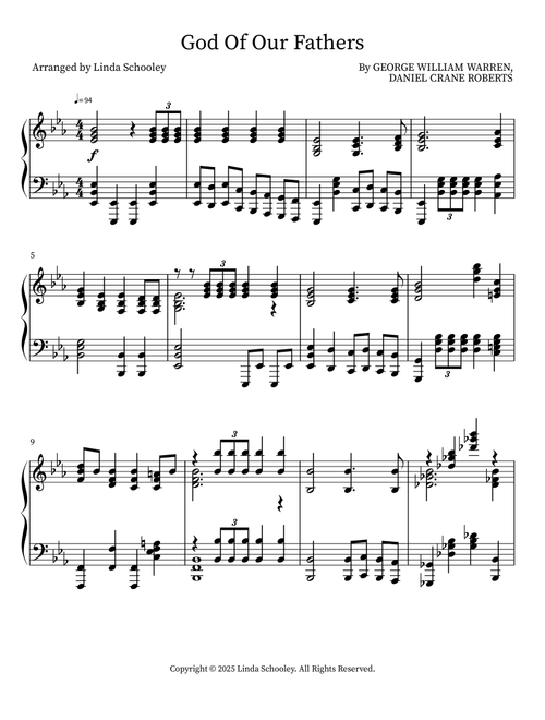 God Of Our Fathers (Arr. Linda Schooley) - George William Warren (Instrumental Solo)
