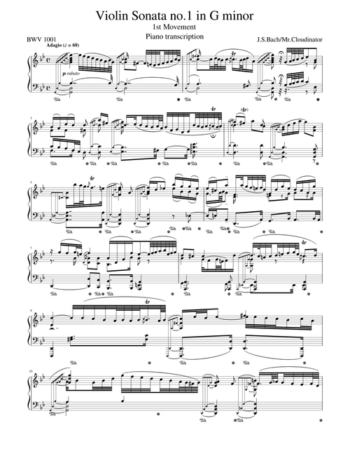 J.S. Bach Violin Sonata no.1 in G minor (Adagio)