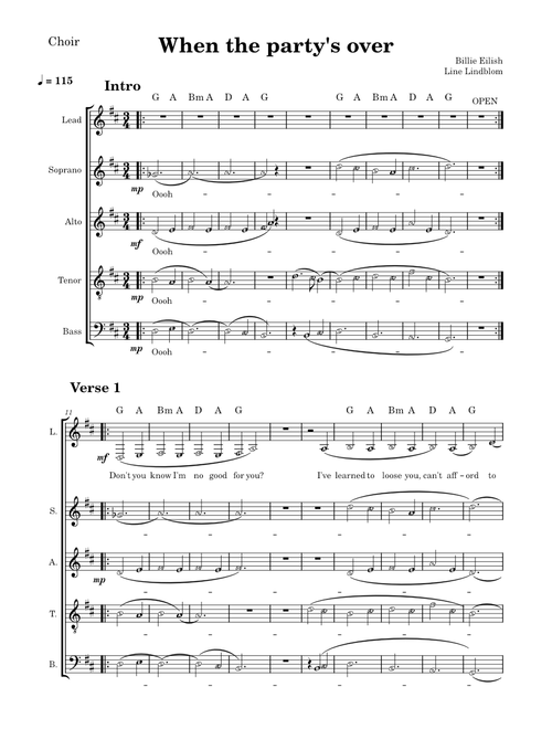 when the party's over - Billie Eilish (choir)