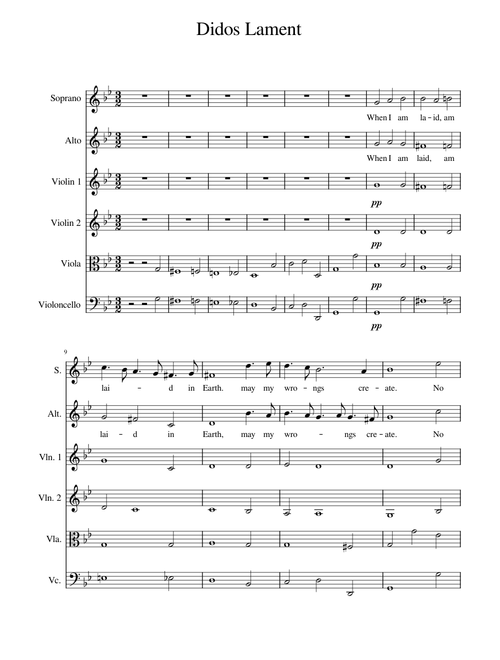 Dido's Lament – Henry Purcell Didos Lament