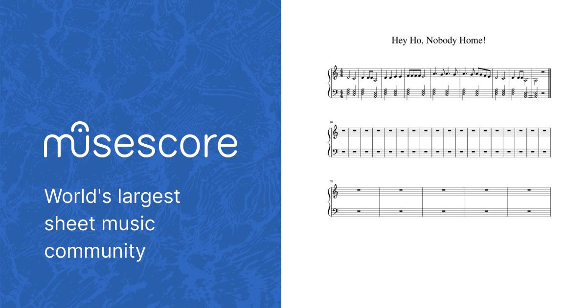 Hey Ho Nobody Home Sheet music for Piano (Solo)