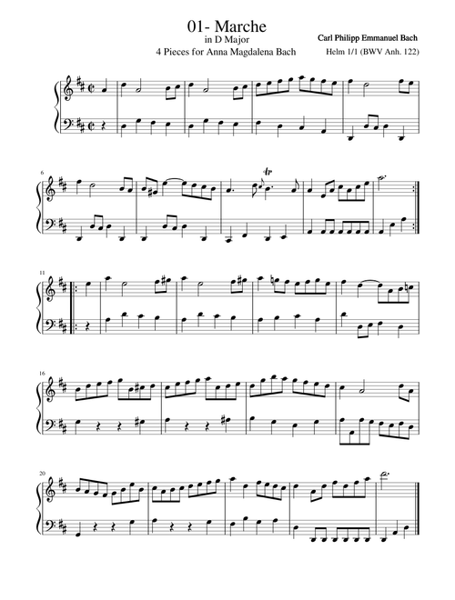 01- Marche in D Major C.P.E. Bach