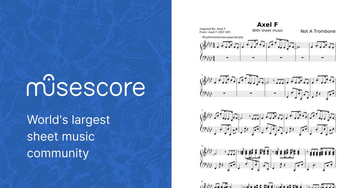 Axel f Sheet music for Piano (Solo) Easy | Musescore.com