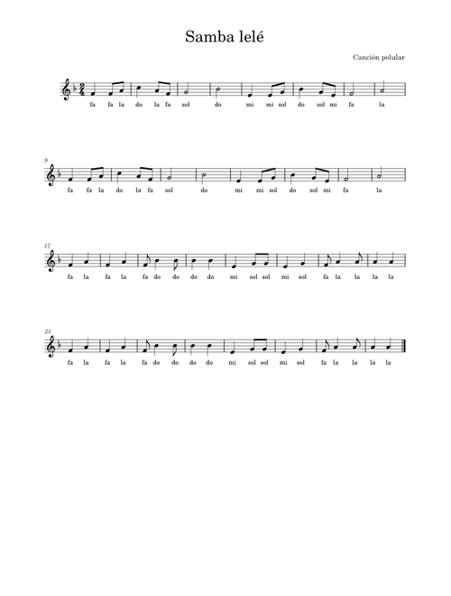 Samba Lelê – Misc Traditional Samba lele con letra