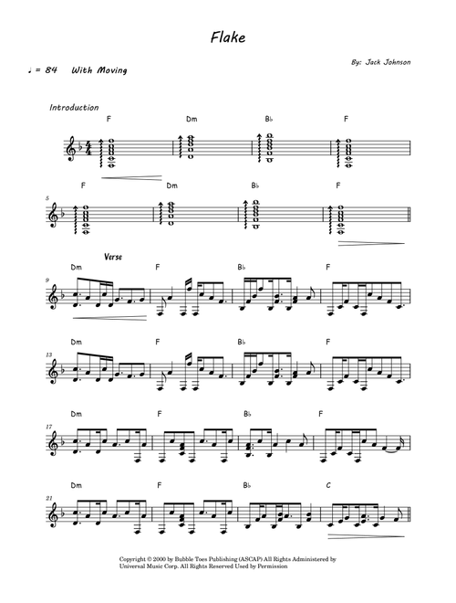 Flake (Arr. Cleber Correia) - Jack Johnson (Solo Guitar)