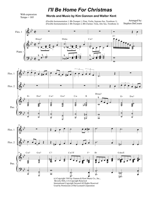 I'll Be Home For Christmas (Arr. Stephen DeCesare) - Rascal Flatts (Large Ensemble)