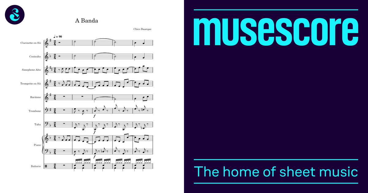 A Banda Sheet music for Piano Trombone Tuba Saxophone alto more