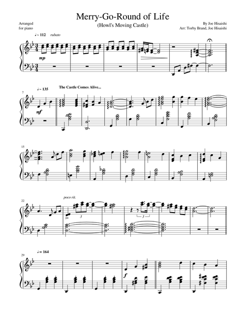 Merry-Go-Round of Life - Official Joe Hisaishi Arr. (Howl's Moving Castle)