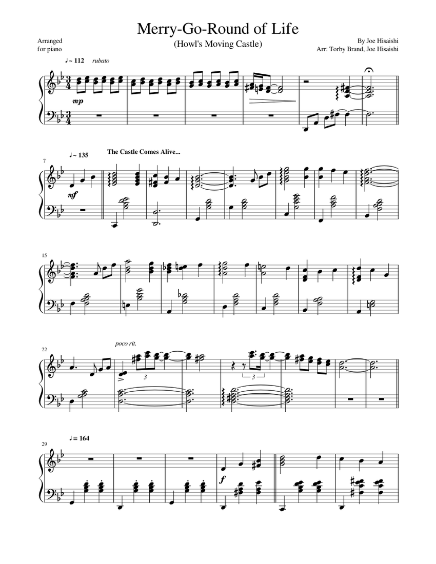 Merry-Go-Round of Life - Official Joe Hisaishi Arr. (Howl's Moving
