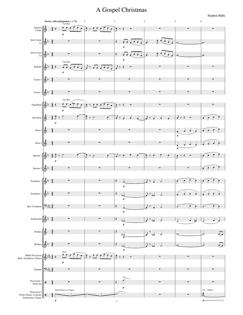 A Gospel Christmas Sheet music for Trombone, Euphonium, Tuba