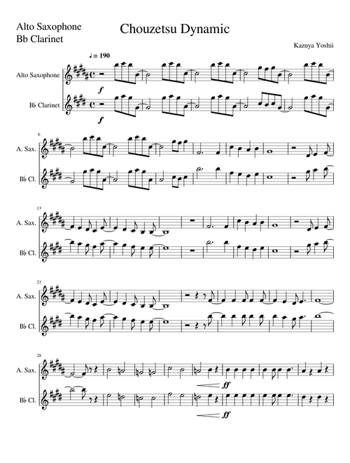 DBS Opening Clarinet and Alto Sax Duet