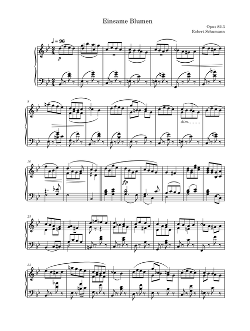 Waldszenen, Op.82 – Robert Schumann Waldszenen, Einsame Blumen, Opus 82 Nr. 3 - Robert Schumann
