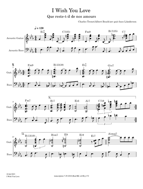 I Wish You Love – Charles Trenet (latin)