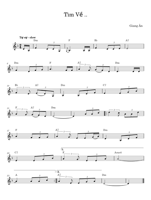 Tìm Về - Giang Ân