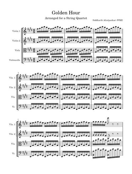 Golden Hour for String Quartet