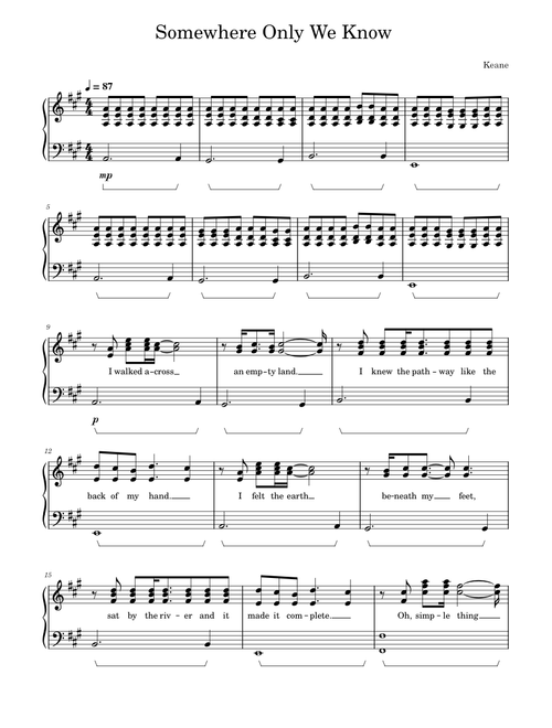 Somewhere Only We Know - Keane