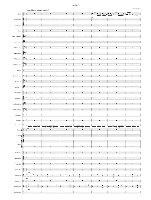Maurice Ravel - Bolero (unfinished)