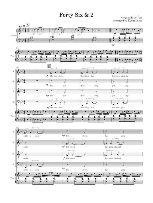 Forty six and 2 (SATB) – Tool