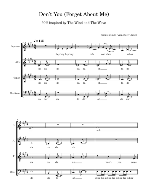 Don't You (Forget About Me) – Simple Minds , The Wind and the Wave