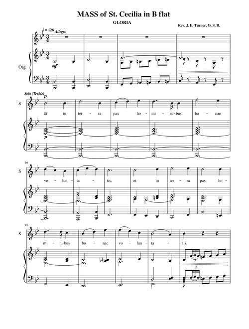02-Mass of St. Cecilia by J. E. Turner in B flat, GLORIA